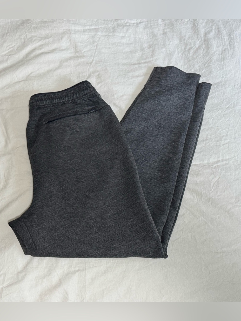 Men’s Charcoal Gray Joggers with 3 Zip Pockets